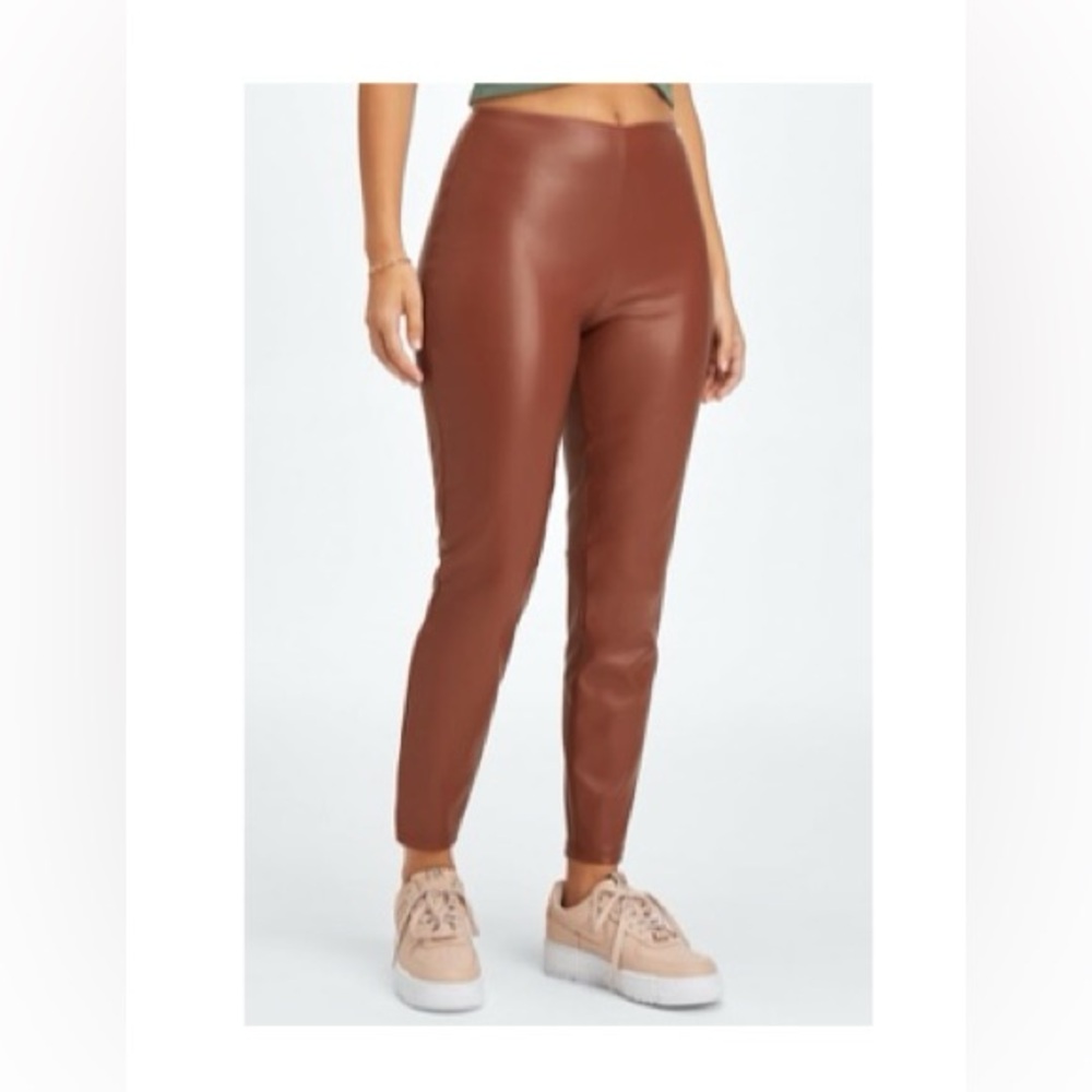 Fabletics Brown Leather Leggings